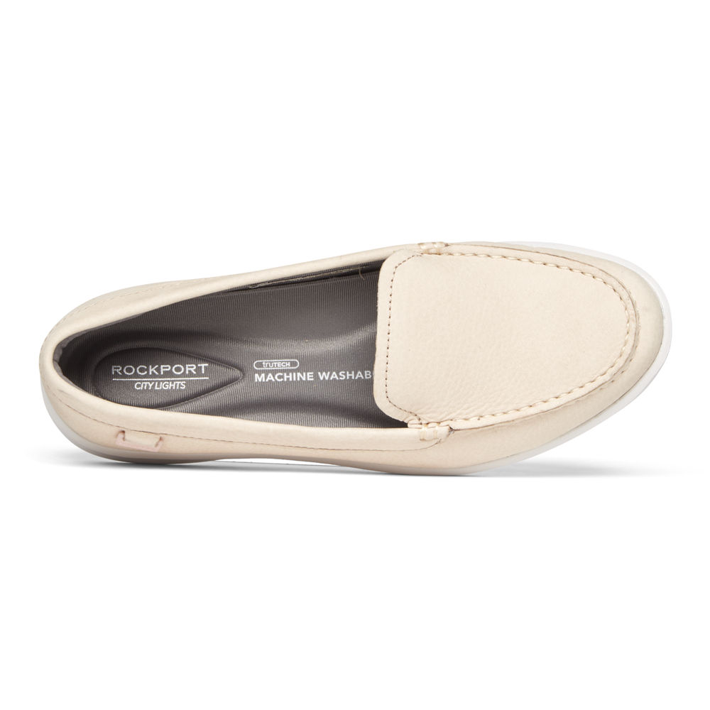 Rockport Loafers For Womens White - Ayva Washable - OM1473508